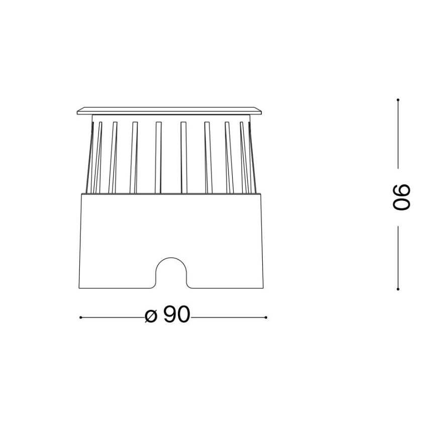 Ideal Lux - LED-Einfahrtsleuchte FLOOR LED/3W/230V d 9 cm CRI 90 IP67 glänzendes Chrom