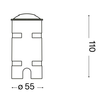 Ideal Lux - LED-Einfahrtsleuchte ROCKET LED/2W/24V CRI 90 IP68 matt Chrom