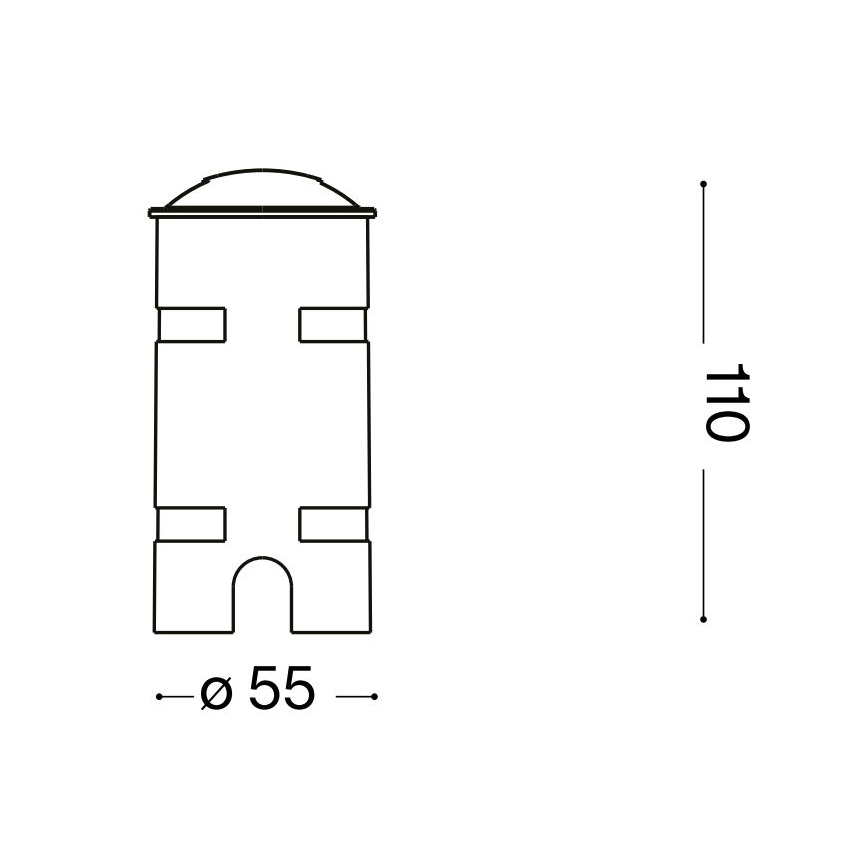 Ideal Lux - LED-Einfahrtsleuchte ROCKET LED/2W/24V CRI 90 IP68 matt Chrom