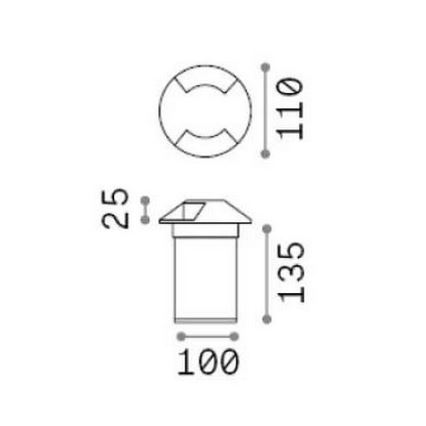 Ideal Lux - LED-Einfahrtsleuchte ROCKET LED/3W/230V CRI 90 IP65 matt Chrom