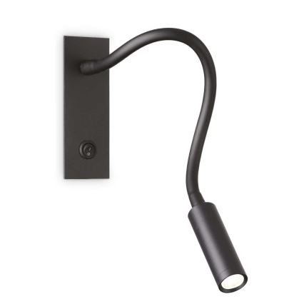 Ideal Lux - LED Flexibler Leselampe IO LED/3W/230V CRI 90 Schwarz