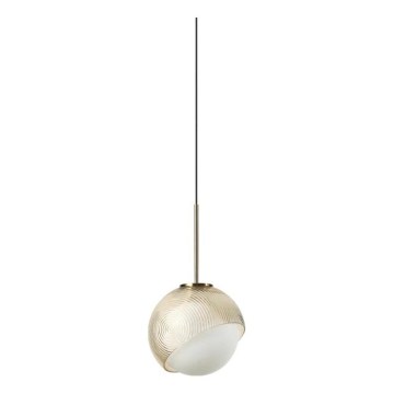Ideal Lux - LED-Hängeleuchte an Kabel BLOOM 1xG9/3W/230V Ø 11,5 cm gold/rauchbeige