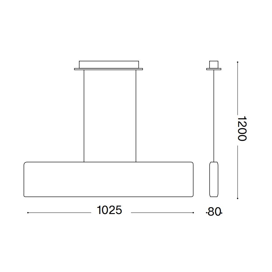 Ideal Lux - LED-Hängeleuchte an Kabel DESK LED/32W/230V 102,5 cm CRI 90 weiß