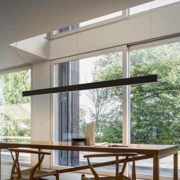 Ideal Lux - LED-Hängeleuchte an Kabel LINUS LED/32W/230V 3000K CRI 90 120 cm schwarz