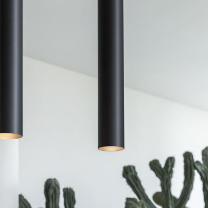 Ideal Lux - LED-Hängeleuchte an Kabel LOOK 1xGU10/7W/230V CRI 90 Ø 6 cm schwarz
