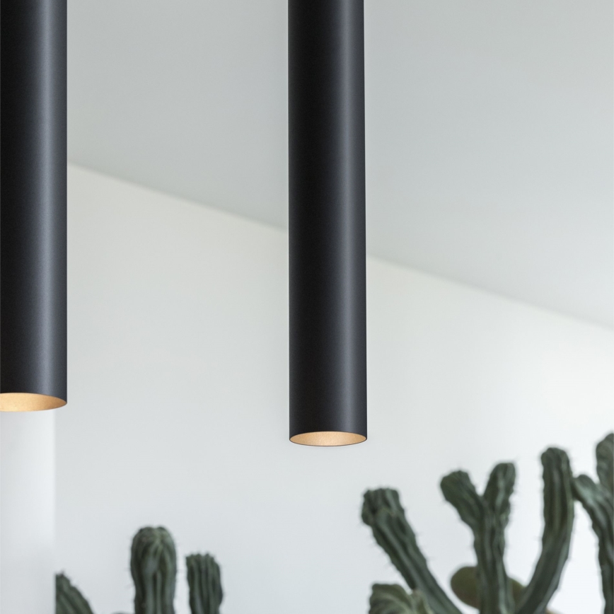 Ideal Lux - LED-Hängeleuchte an Kabel LOOK 1xGU10/7W/230V CRI 90 Ø 6 cm schwarz