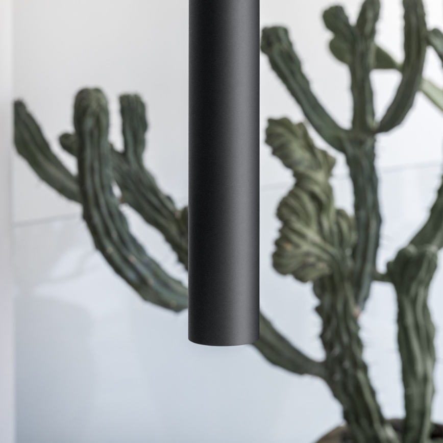 Ideal Lux - LED-Hängeleuchte an Kabel LOOK 1xGU10/7W/230V CRI 90 Ø 6 cm schwarz
