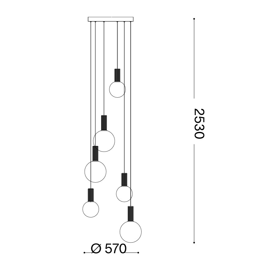 Ideal Lux - LED-Hängeleuchte an Stahlseil ODEON LED/39W/230V CRI 90 Durchmesser 57 cm beige/weiß