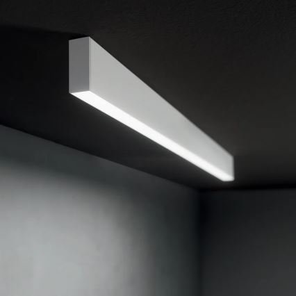 Ideal Lux - LED-Hängeleuchte an Stahlseil STEEL LED/29W/230V 4000K CRI 90 120 cm weiß