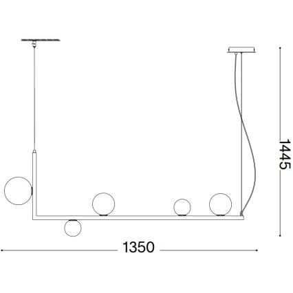 Ideal Lux - LED-Hängeleuchte BIRDS 5xG9/3W/230V schwarz/golden