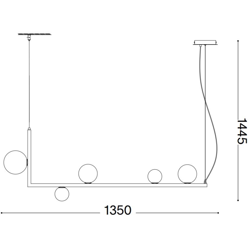 Ideal Lux - LED-Hängeleuchte BIRDS 5xG9/3W/230V schwarz/golden