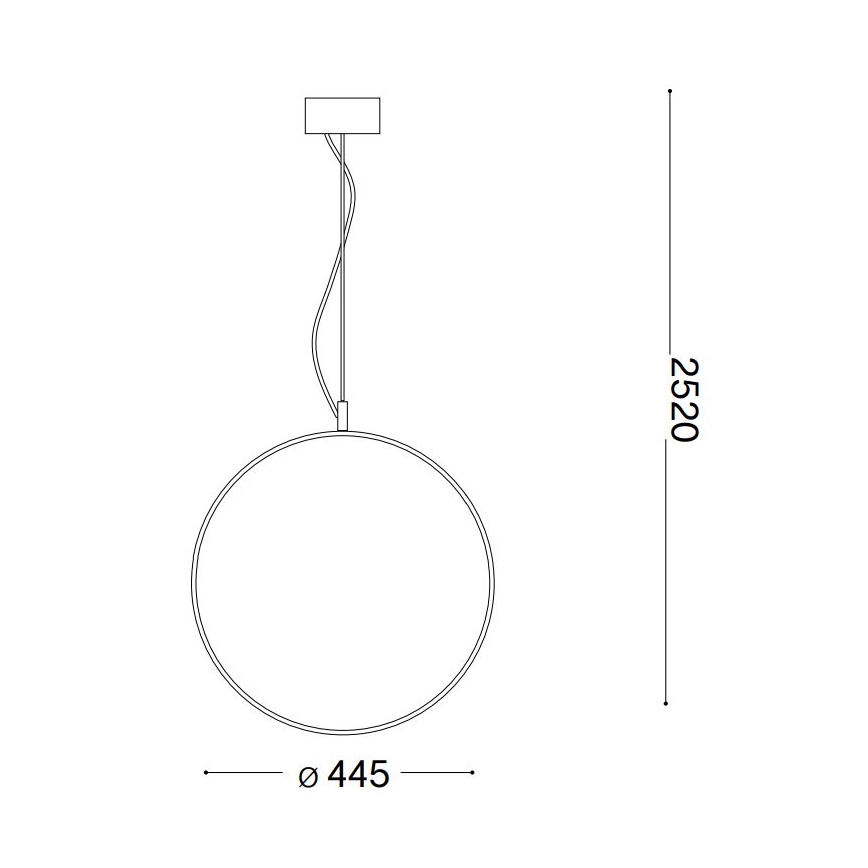 Ideal Lux - LED-Hängeleuchte CIRCUS LED/29W/230V d 44 cm CRI 90 schwarz
