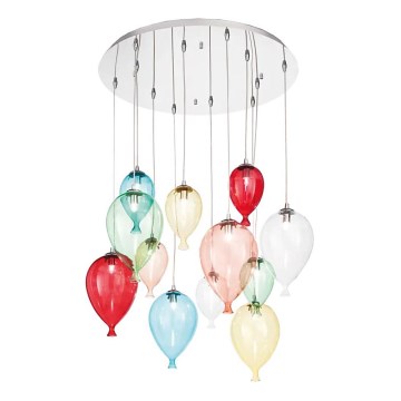 Ideal Lux - LED-Hängeleuchte CLOWN 12xG9/3W/230V d 60 cm bunt
