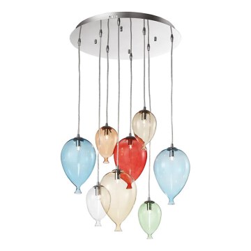 Ideal Lux - LED-Hängeleuchte CLOWN 8xG9/3W/230V d 50 cm bunt