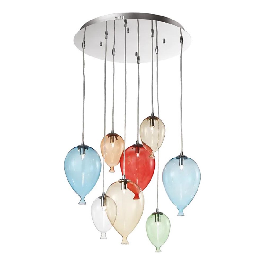 Ideal Lux - LED-Hängeleuchte CLOWN 8xG9/3W/230V d 50 cm bunt