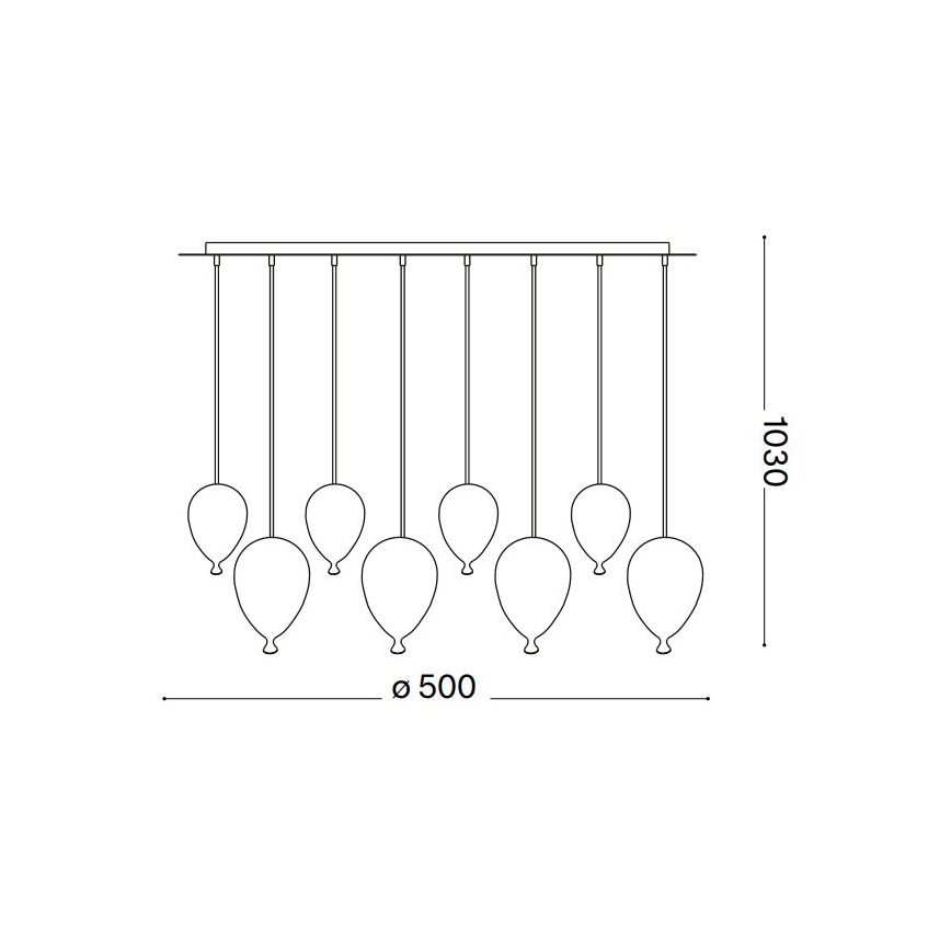 Ideal Lux - LED-Hängeleuchte CLOWN 8xG9/3W/230V d 50 cm bunt