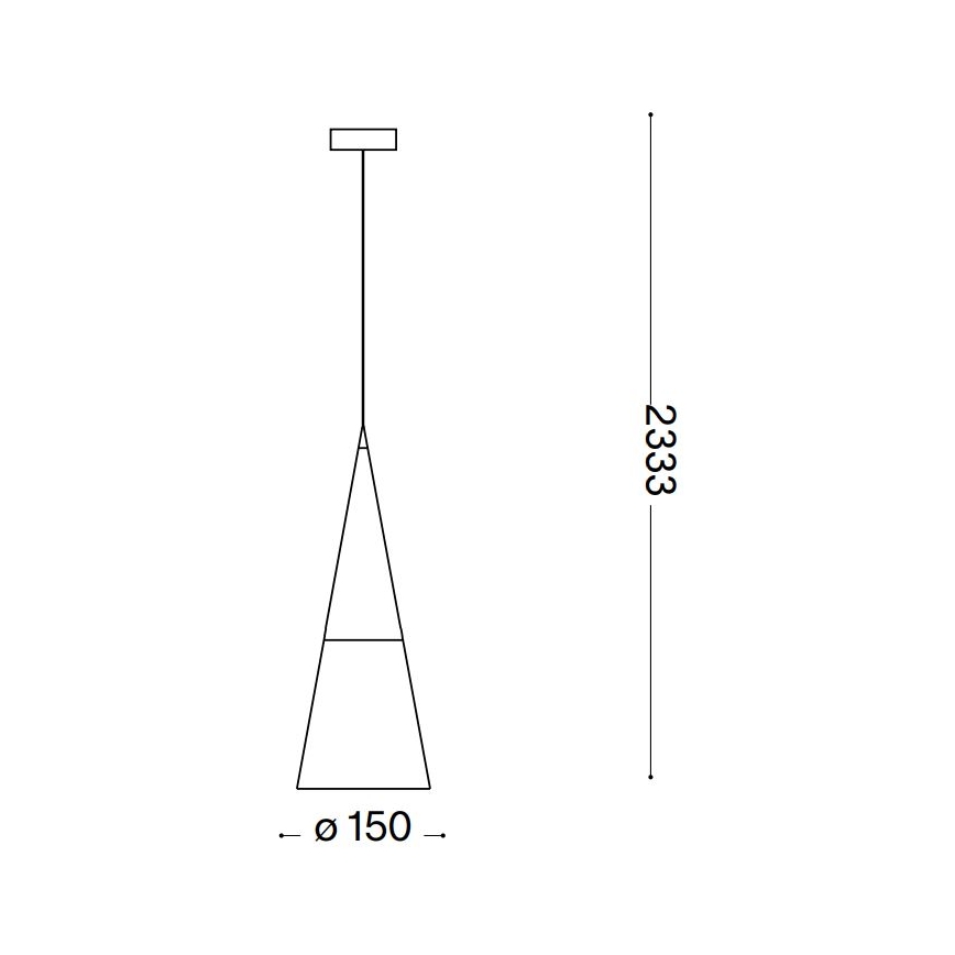 Ideal Lux - LED-Hängeleuchte CONO 1xGU10/7W/230V d 15 cm CRI 90 glänzendes Chrom
