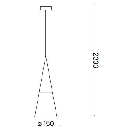 Ideal Lux - LED-Hängeleuchte CONO 1xGU10/7W/230V d 15 cm CRI 90 matt Chrom