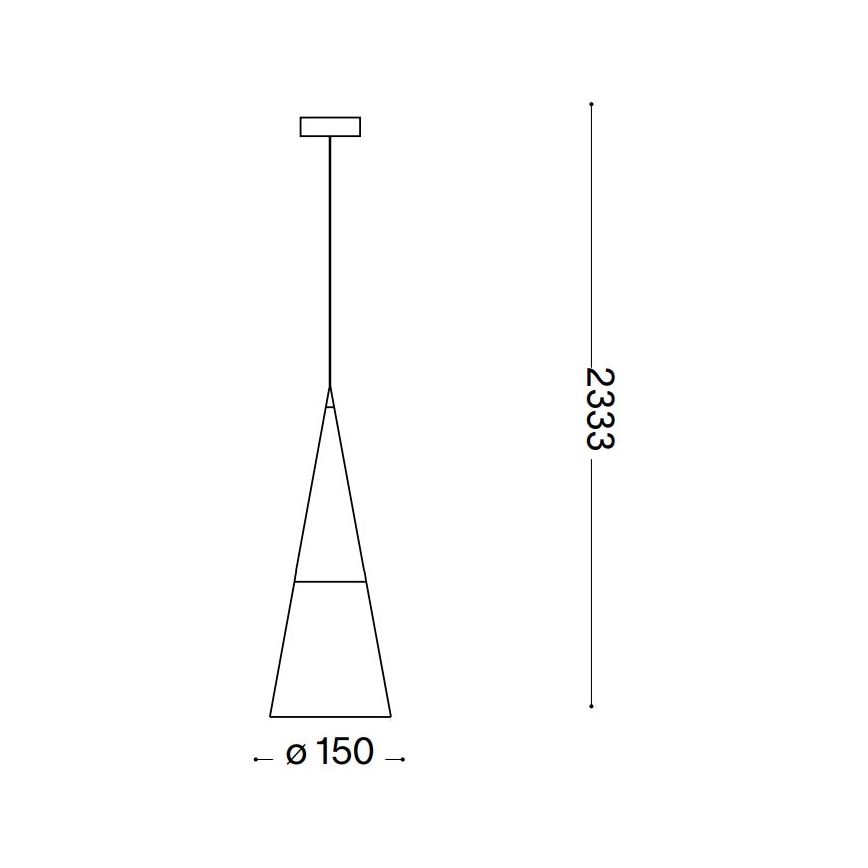 Ideal Lux - LED-Hängeleuchte CONO 1xGU10/7W/230V d 15 cm CRI 90 Messing