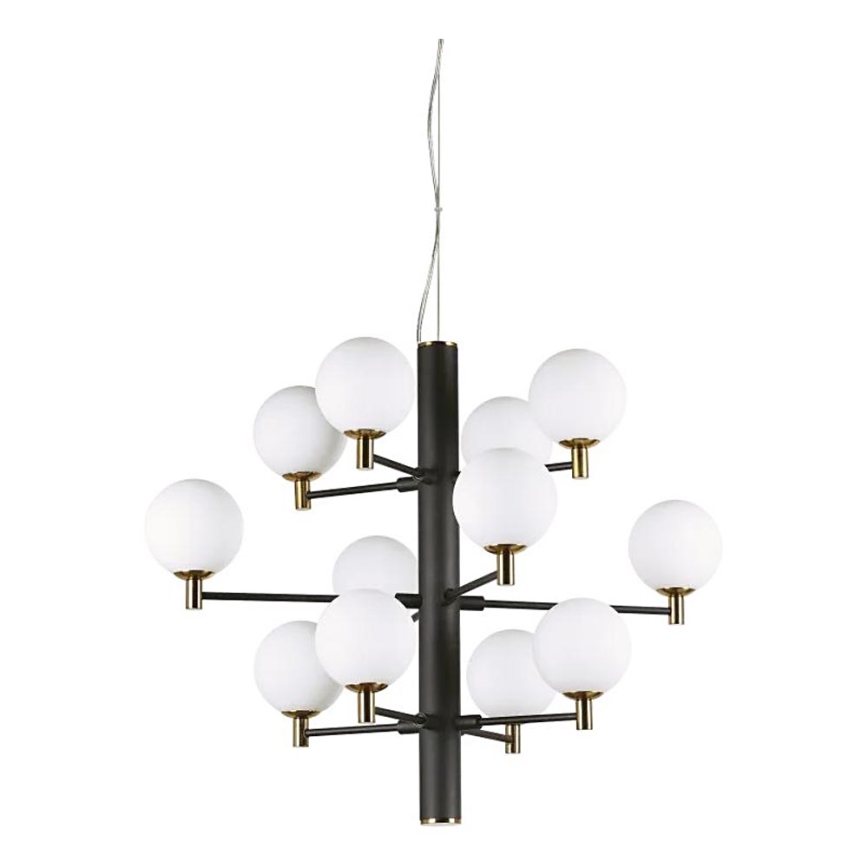 Ideal Lux - LED-Hängeleuchte COPERNICO 12xG9/3W/230V d 71 cm schwarz