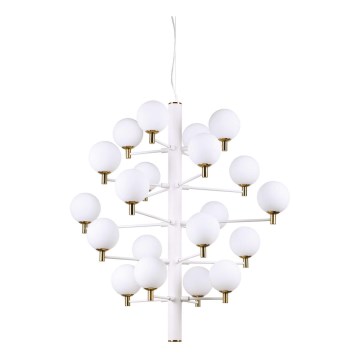 Ideal Lux - LED-Hängeleuchte COPERNICO 20xG9/3W/230V d 86 cm weiß