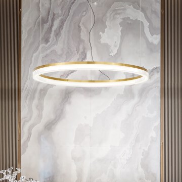 Ideal Lux - LED-Hängeleuchte CROWN LED/30W/230V 3000K d 60 cm CRI 90 Messing