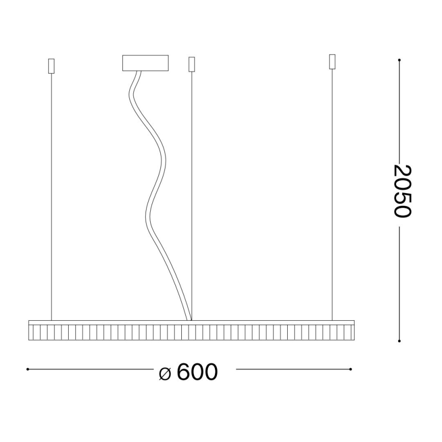 Ideal Lux - LED-Hängeleuchte CROWN LED/30W/230V 3000K d 60 cm CRI 90 Messing