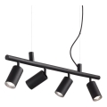 Ideal Lux - LED-Hängeleuchte DYNAMITE 4xGU10/7W/230V CRI 90 schwarz