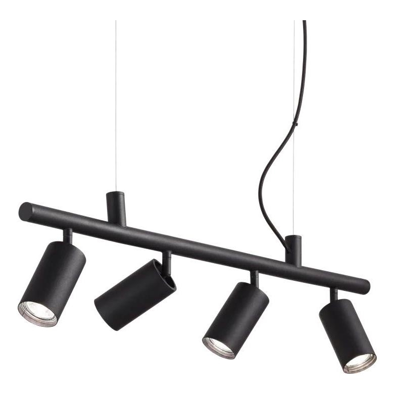 Ideal Lux - LED-Hängeleuchte DYNAMITE 4xGU10/7W/230V CRI 90 schwarz