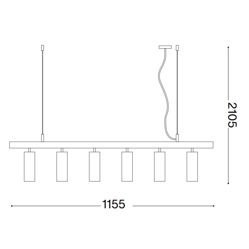 Ideal Lux - LED-Hängeleuchte DYNAMITE 6xGU10/7W/230V CRI 90 weiß