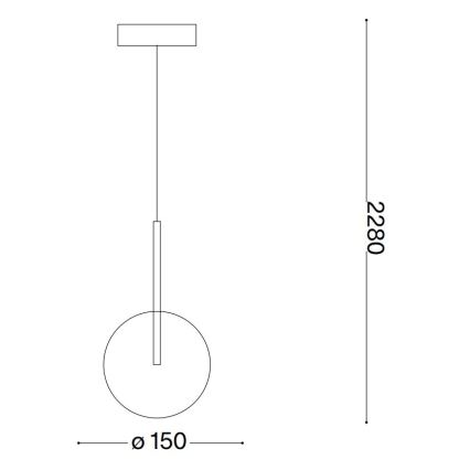 Ideal Lux - LED-Hängeleuchte EQUINOXE 1xG4/2W/230V d 15 cm Messing/klar