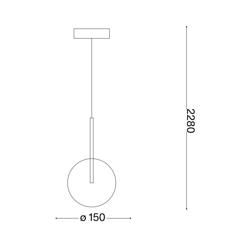 Ideal Lux - LED-Hängeleuchte EQUINOXE 1xG4/2W/230V d 15 cm Messing/klar