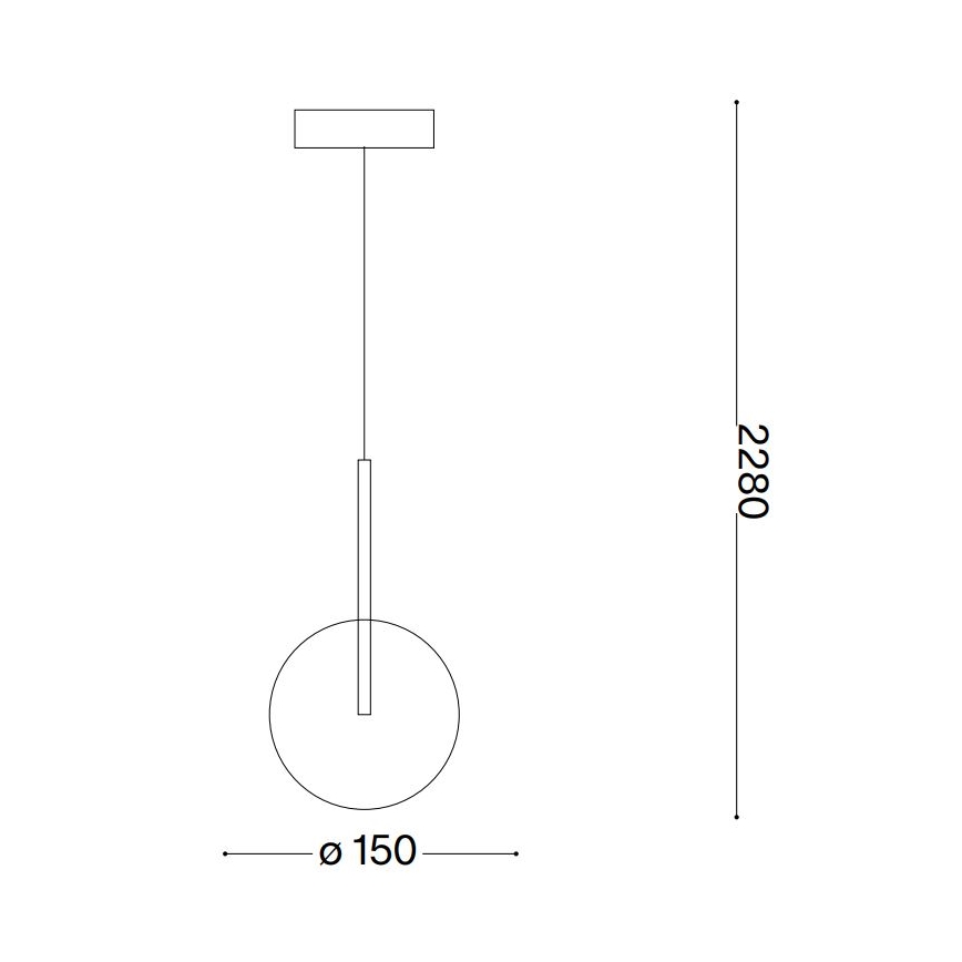 Ideal Lux - LED-Hängeleuchte EQUINOXE 1xG4/2W/230V d 15 cm Messing/rauchig