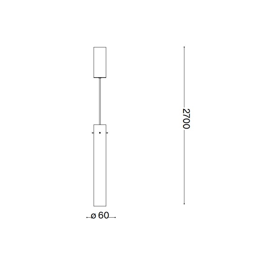 Ideal Lux - LED-Hängeleuchte FLAM LED/10W/230V d 6 cm CRI 90 grau