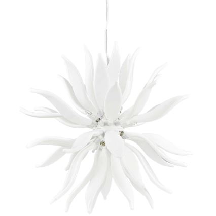 Ideal Lux - LED-Hängeleuchte LEAVES 12xG9/3W/230V d 80 cm weiß