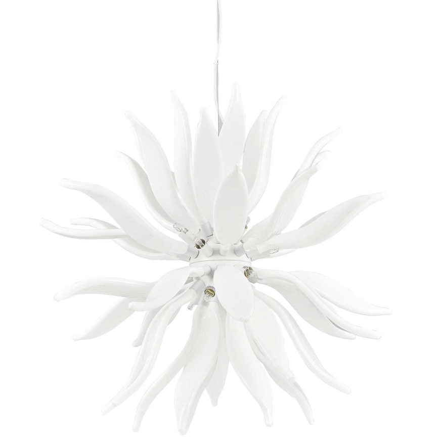 Ideal Lux - LED-Hängeleuchte LEAVES 12xG9/3W/230V d 80 cm weiß