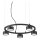 Ideal Lux - LED-Hängeleuchte MINOR 5xGX53/9W/230V d 50 cm schwarz