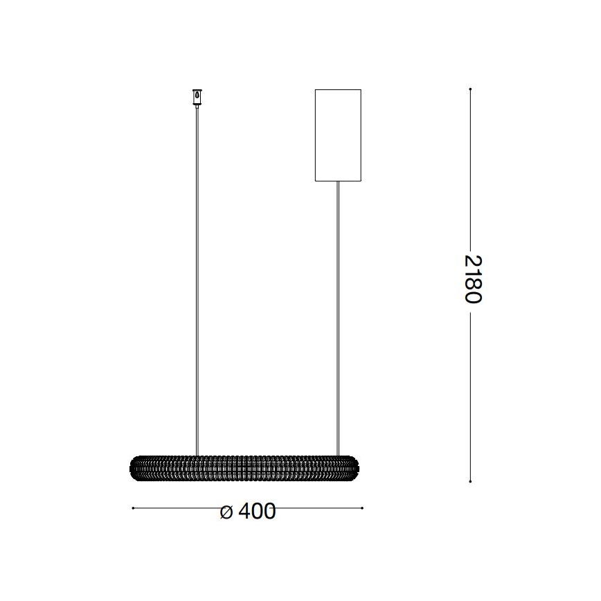 Ideal Lux - LED-Hängeleuchte MIRACLE LED/25W/230V d 40 cm CRI 90 matt Chrom
