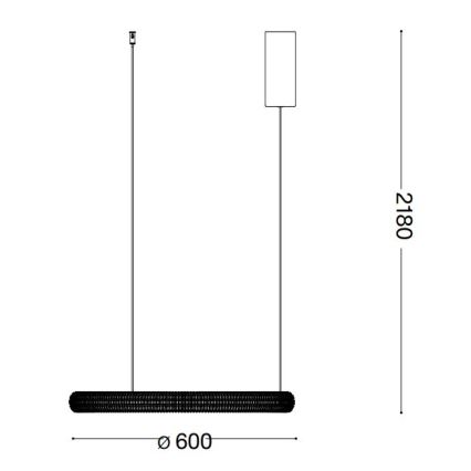 Ideal Lux - LED-Hängeleuchte MIRACLE LED/37W/230V d 60 cm CRI 90 matt Chrom