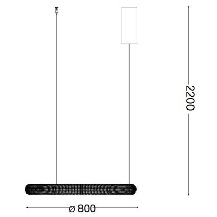 Ideal Lux - LED-Hängeleuchte MIRACLE LED/45W/230V d 80 cm CRI 90 matt Chrom