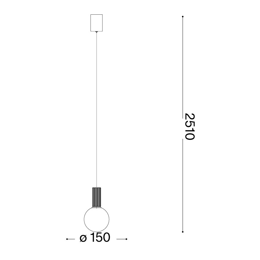 Ideal Lux - LED-Hängeleuchte mit Kabel ODEON LED/8W/230V CRI 90 Ø 15 cm beige/weiß