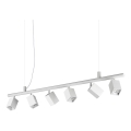 Ideal Lux - LED-Hängeleuchte mit Seilaufhängung DYNAMITE 6xGU10/7W/230V CRI 90 weiß