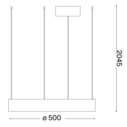 Ideal Lux - LED-Hängeleuchte ORACLE LED/28W/230V 3000K d 50 cm CRI 90 weiß