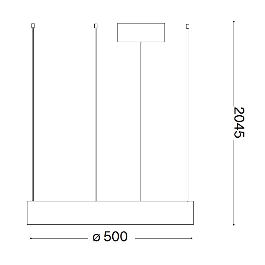 Ideal Lux - LED-Hängeleuchte ORACLE LED/28W/230V 3000K d 50 cm CRI 90 weiß