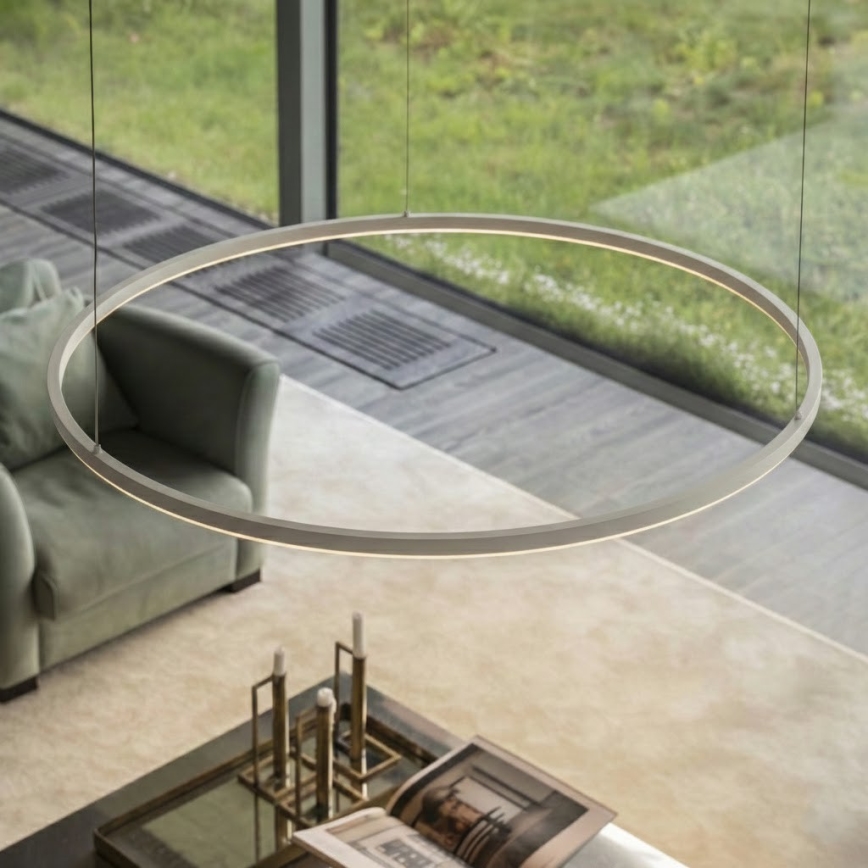 Ideal Lux - LED-Hängeleuchte ORACLE LED/55W/230V 3000K d 90 cm weiß