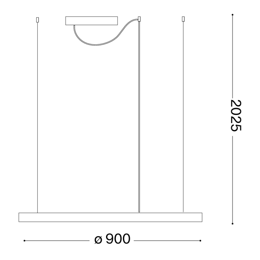 Ideal Lux - LED-Hängeleuchte ORACLE LED/55W/230V 3000K d 90 cm weiß