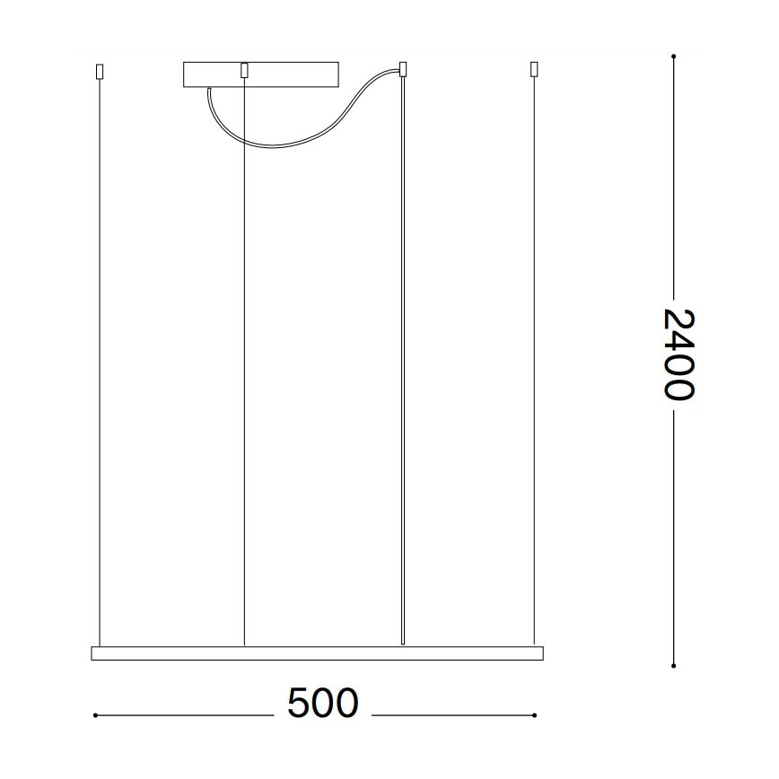 Ideal Lux - LED-Hängeleuchte ORACLE SLIM LED/33W/230V 3000K 50x50 cm weiß