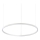 Ideal Lux - LED-Hängeleuchte ORACLE SLIM LED/38W/230V 3000K d 70 cm weiß