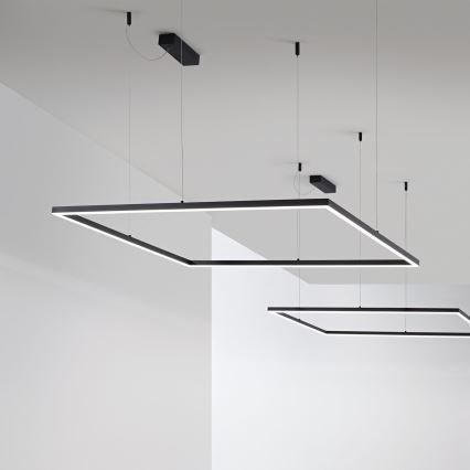 Ideal Lux - LED-Hängeleuchte ORACLE SLIM LED/41W/230V 3000K 70x70 cm schwarz
