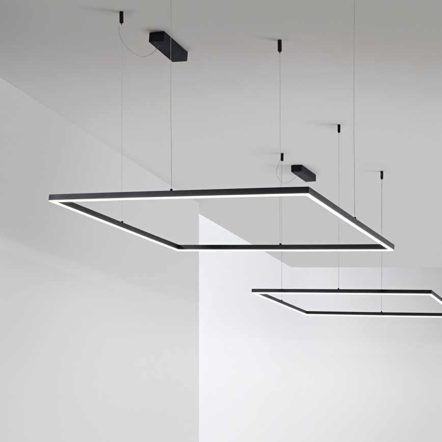 Ideal Lux - LED-Hängeleuchte ORACLE SLIM LED/41W/230V 3000K 70x70 cm schwarz